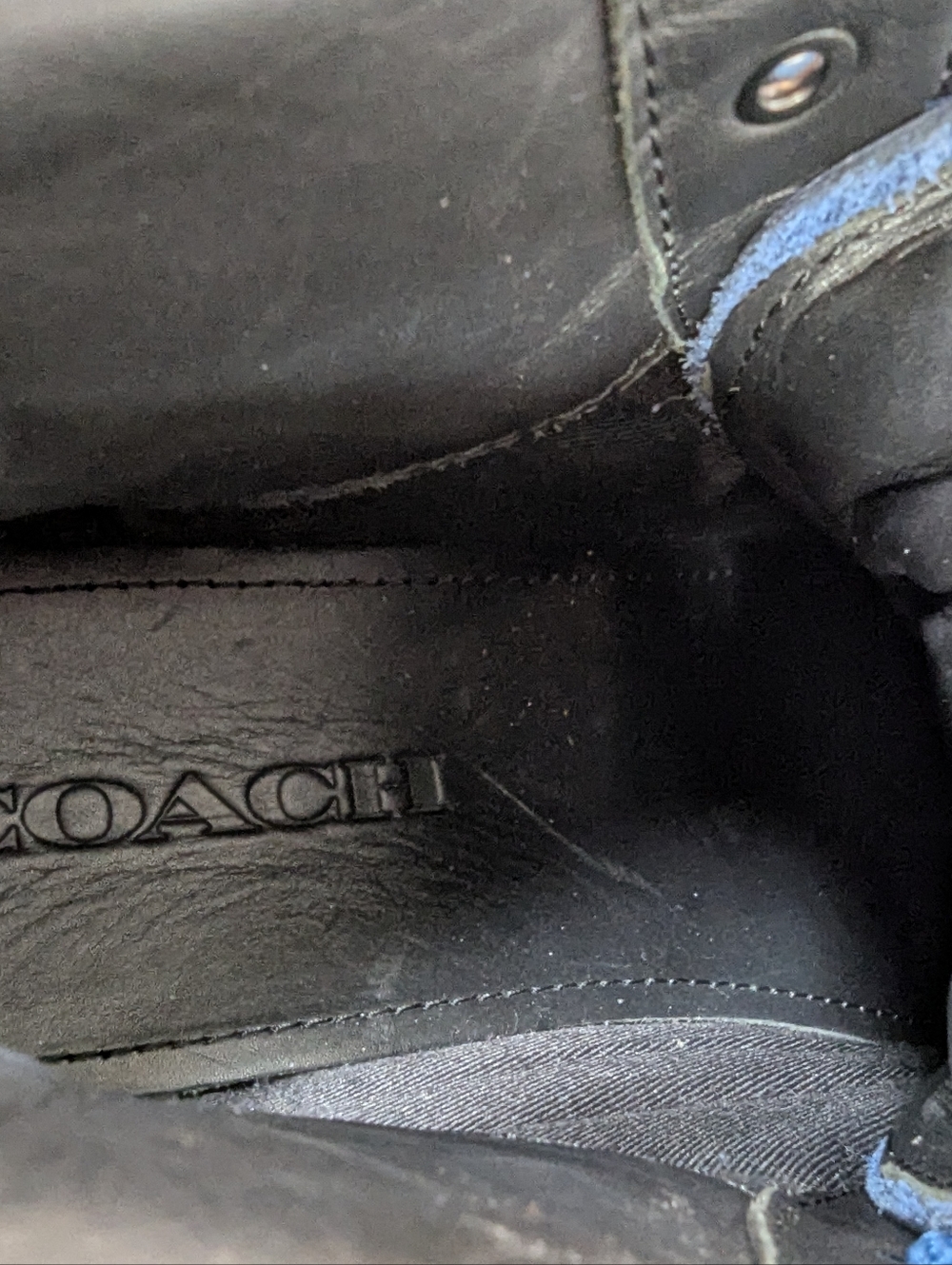 Coach NASA Space Collection Coach G1386 High Tops Retro Sneakers Blue Mens 8.5 - Picture 12 of 16